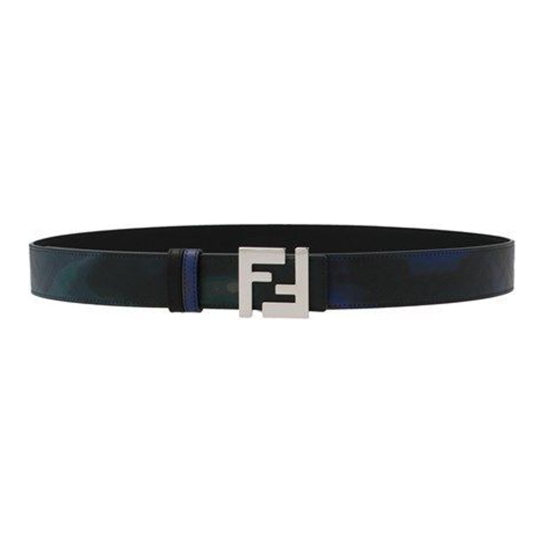 FENDI Leather Belt Men Blue POIZON