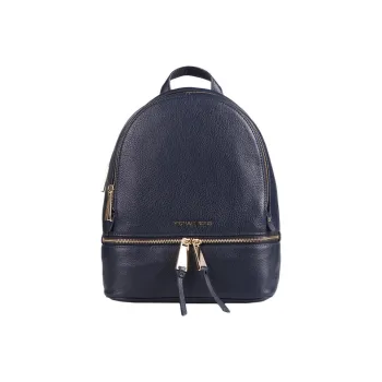 MICHAEL KORS Rhea Zip Leather Backpack Medium Size Women's Marine Blue