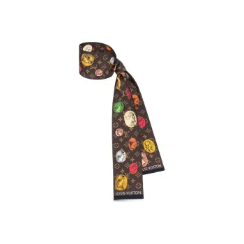 LOUIS VUITTON Monogram Silk Scarves Women's Brown