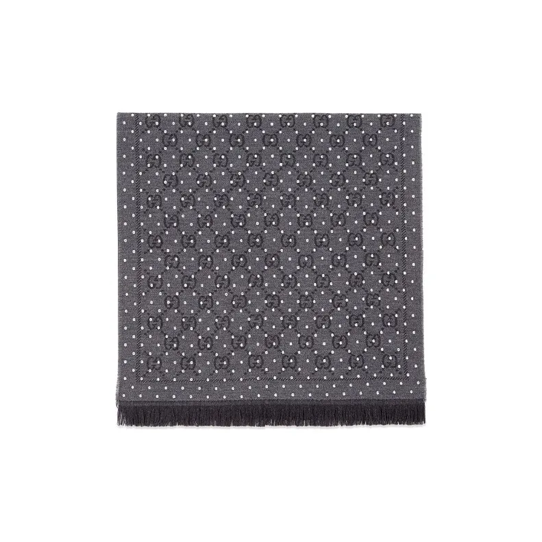 GUCCI Knit Scarves Women's Dark Gray-1