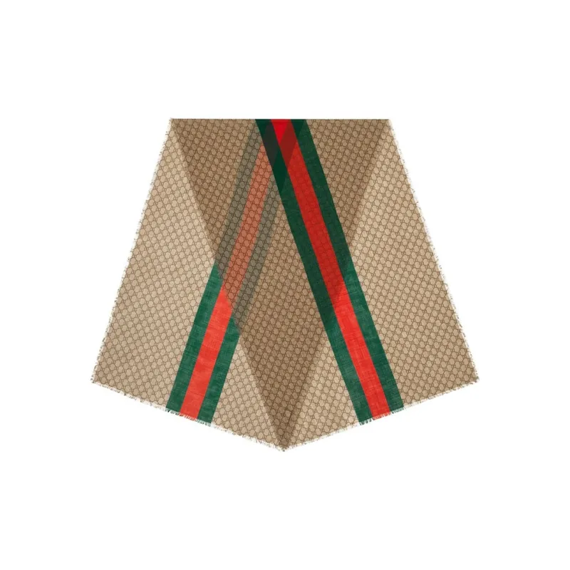GUCCI Knit Scarves Men Beige-0