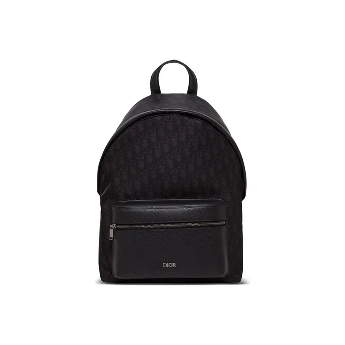 DIOR Leather Backpack Men's Black-0