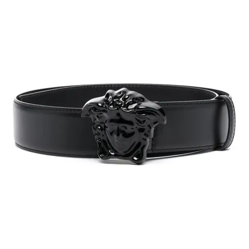 VERSACE Leather Belts Men Black