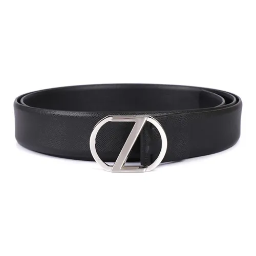 Zzegna Leather Belts Men Black