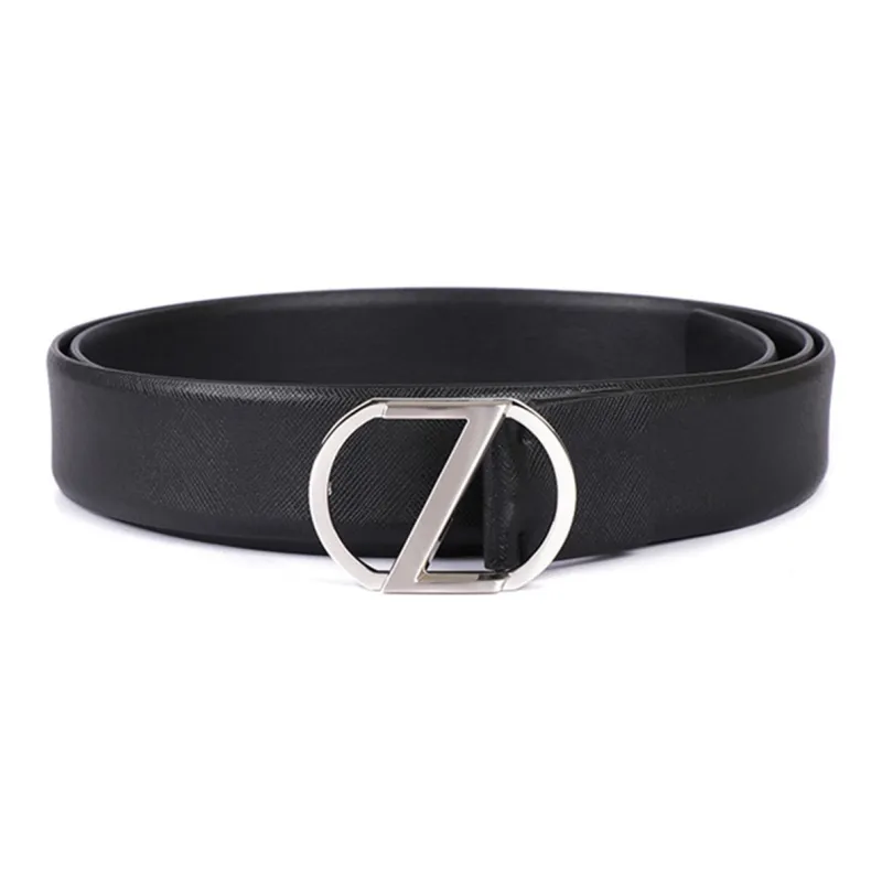 Zzegna Leather Belts Men Black-0