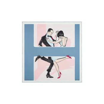 HERMES SWINGING SAINT GERMAIN Silk Scarves Women's Denim Blue