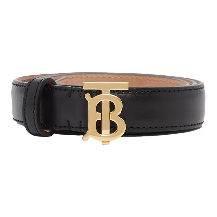 Burberry Women's Tb Monogram Motif Leather Belt-1