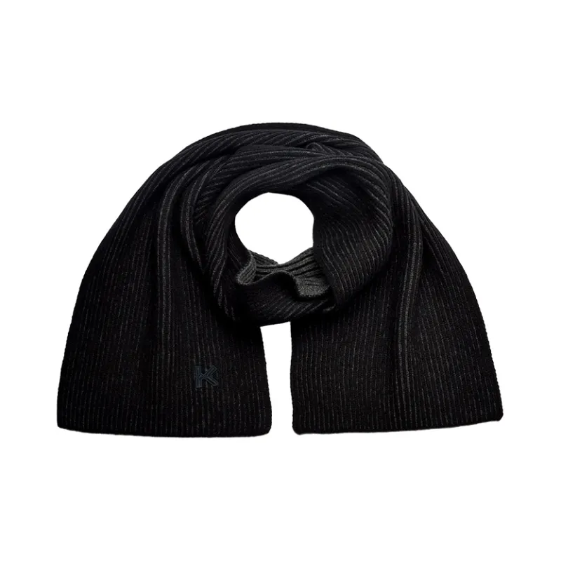 KENZO Knit Scarves Men Lime Gray-1