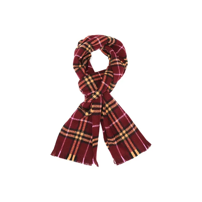 Burberry Knit Scarves Unisex Burgundy-2