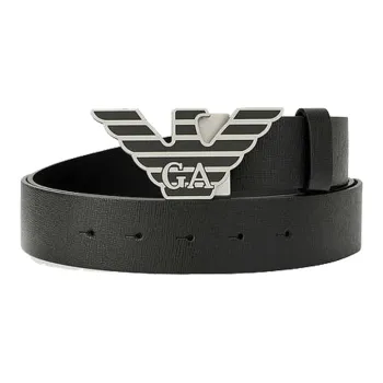 EMPORIO ARMANI Gift Box With Reversible Belt In Saffiano Leather And Interchangeable Buckle