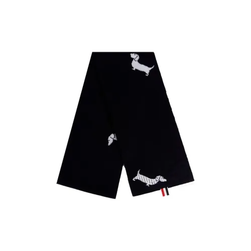 THOM BROWNE Knit Scarves Men Marine Blue