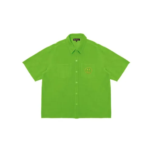 Drew House Smiley Collection Shirts Unisex Lime Green