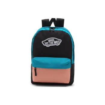 Vans Polyester Backpack Unisex Blue/Black/Orange Multicolor
