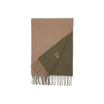 COACH Knit Scarves Unisex Brown Green