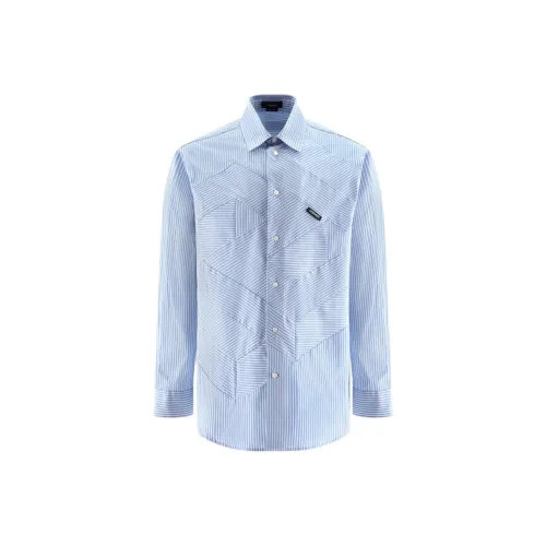 VERSACE Shirts Men Blue