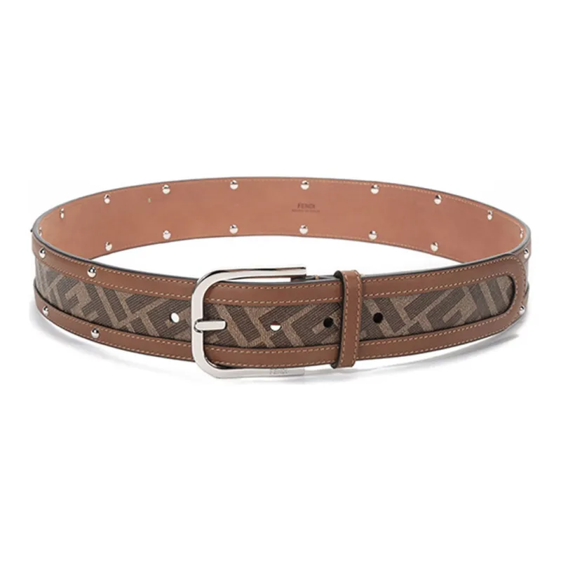FENDI Leather Belts Men Brown Multicolor-2
