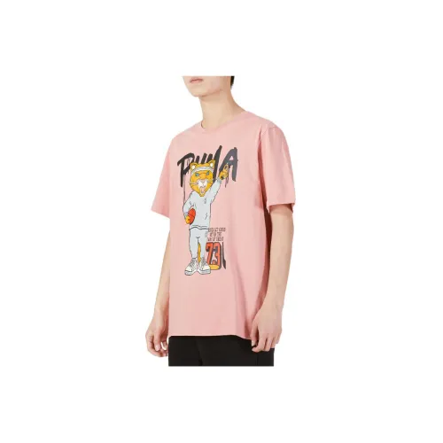 PUMA T-Shirts Men Pink