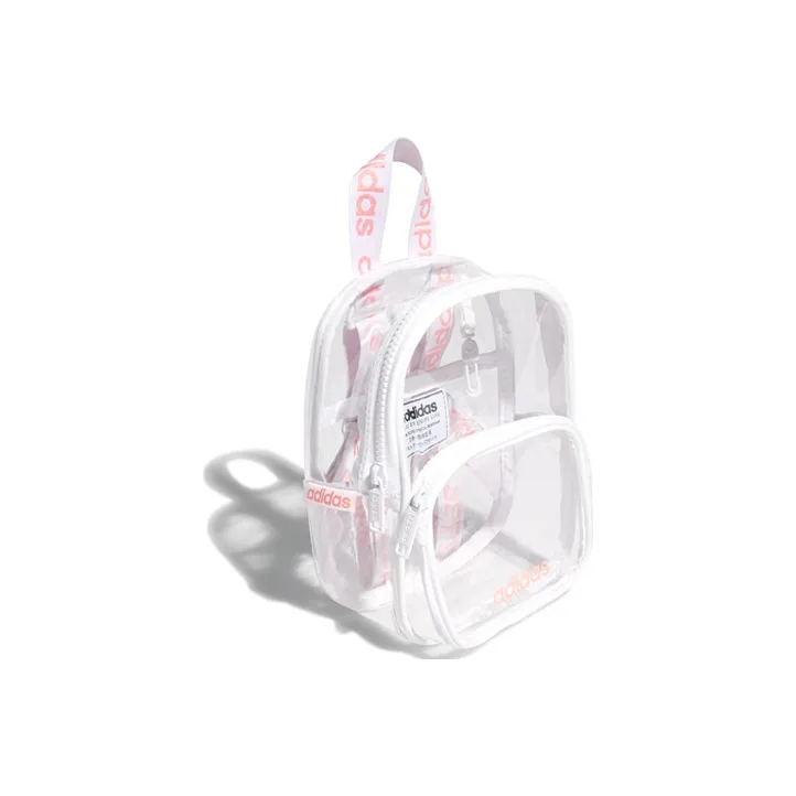 Adidas Polyurethane Handbag Backpack Women's Transparent Pink-1