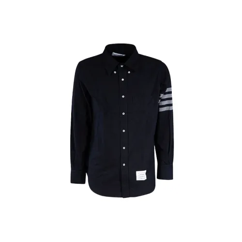 THOM BROWNE Shirts Men Navy Blue