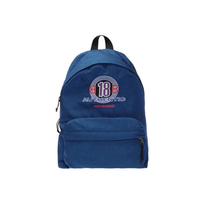 Balenciaga Polyester Backpack Men's Blue-0