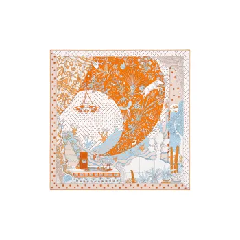 HERMES Le Premier Chant Silk Scarves Women's