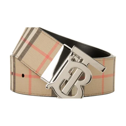 Burberry Leather Belts Men Light Brown