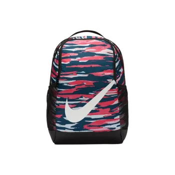 Nike Polyester Backpack Regular Unisex Black Red