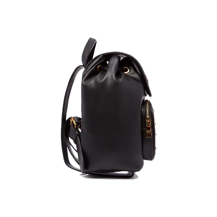 MOSCHINO PU Backpack Women's Black-3