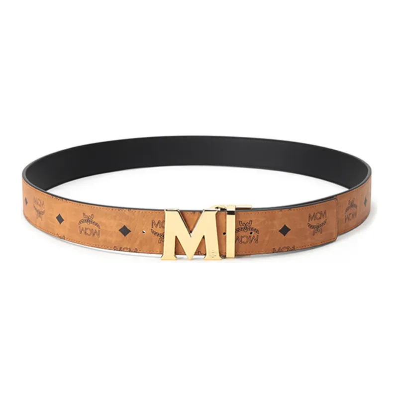 MCM Claus M Reversible Belt Visetos 1.75W 51In/130Cm-2