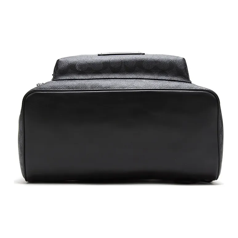 COACH Academy Canvas With Leather Backpack Tubas Men's Charcoal Black-6