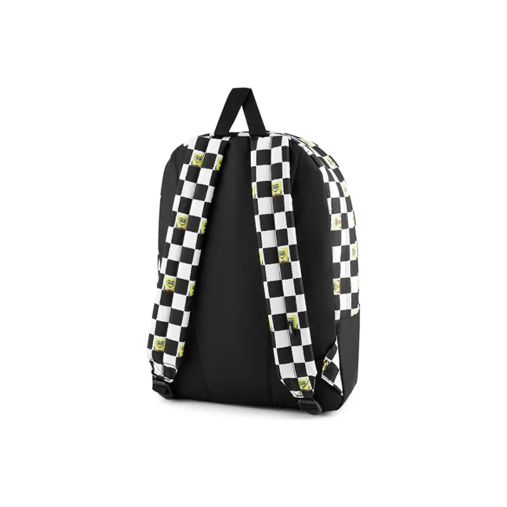 Vans Sponge Baby Collaboration Polyester Backpack Regular Unisex Black White Checkerboard-1