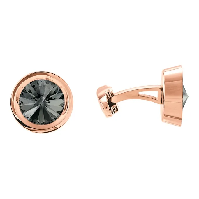 Swarovski Round Cufflinks Men-1