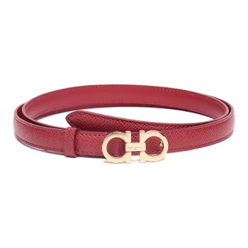 Ferragamo Leather Belts Women's Red