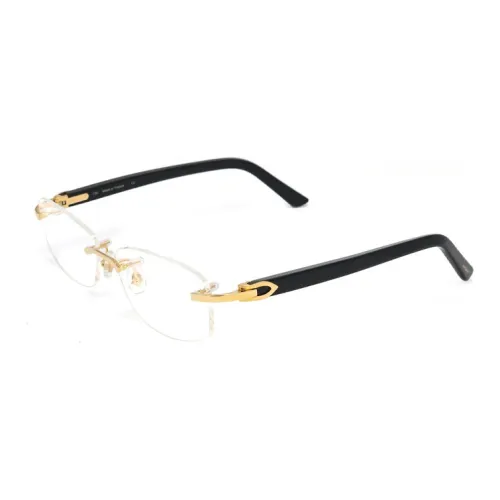 Cartier Eyeglass Frames Unisex Black