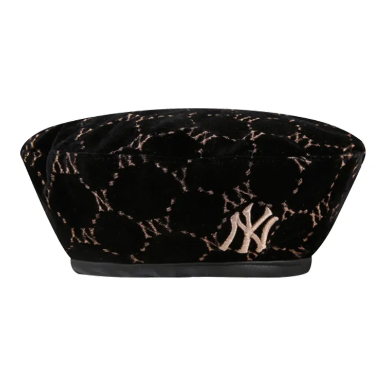 MLB Monogram Velvet Beret New York Yankees Hat-3