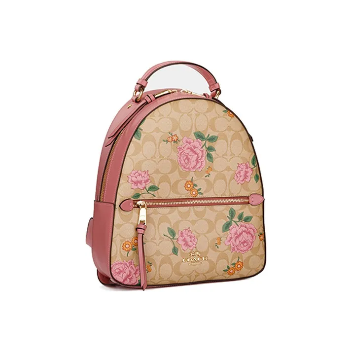 COACH Cow Leather Backpack Medium Size Women's Khaki-1