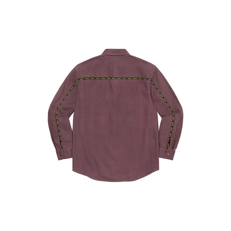 Supreme Logo Taping Work Shirt-5