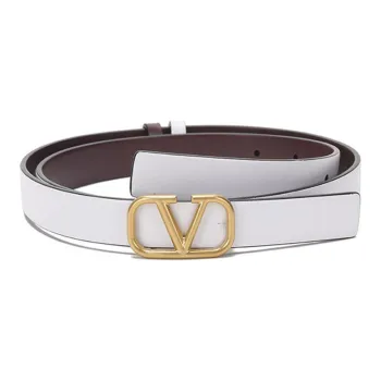 Valentino Vintage VLogo Plate Buckle Double-Sided Belt Women's Width: 2cm