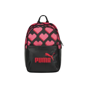 PUMA Artificial Leather Backpack Regular Women's Black Pink