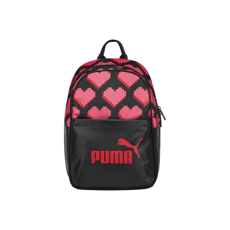 PUMA Artificial Leather Backpack Regular Women's Black Pink-0