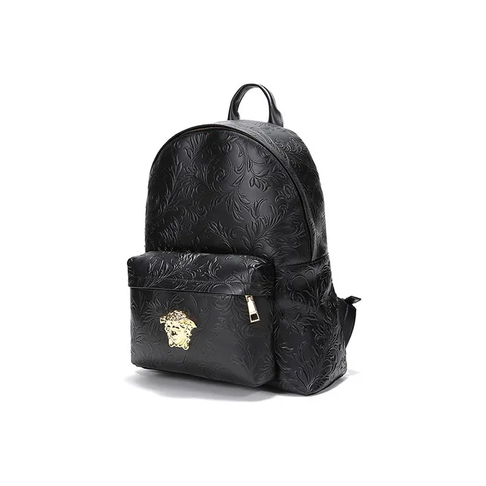 VERSACE Fabric Backpack Men's Black-1