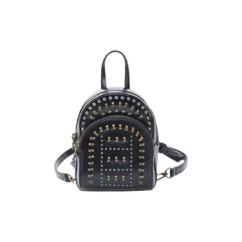 PINKO Leather Backpack Regular Women's Black