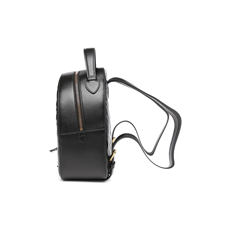 GUCCI Quilting Leather Backpack Medium Size Women's Black-2