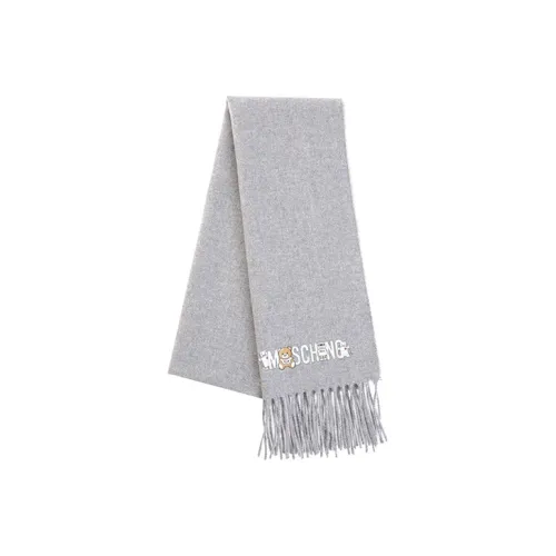 MOSCHINO Knit Scarves Unisex Gray