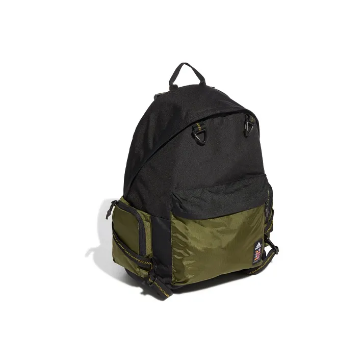 Adidas Polyester Backpack Regular Unisex Black Green-1