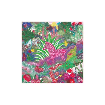 HERMES Silk Scarves Women's Peach Pink Zebra