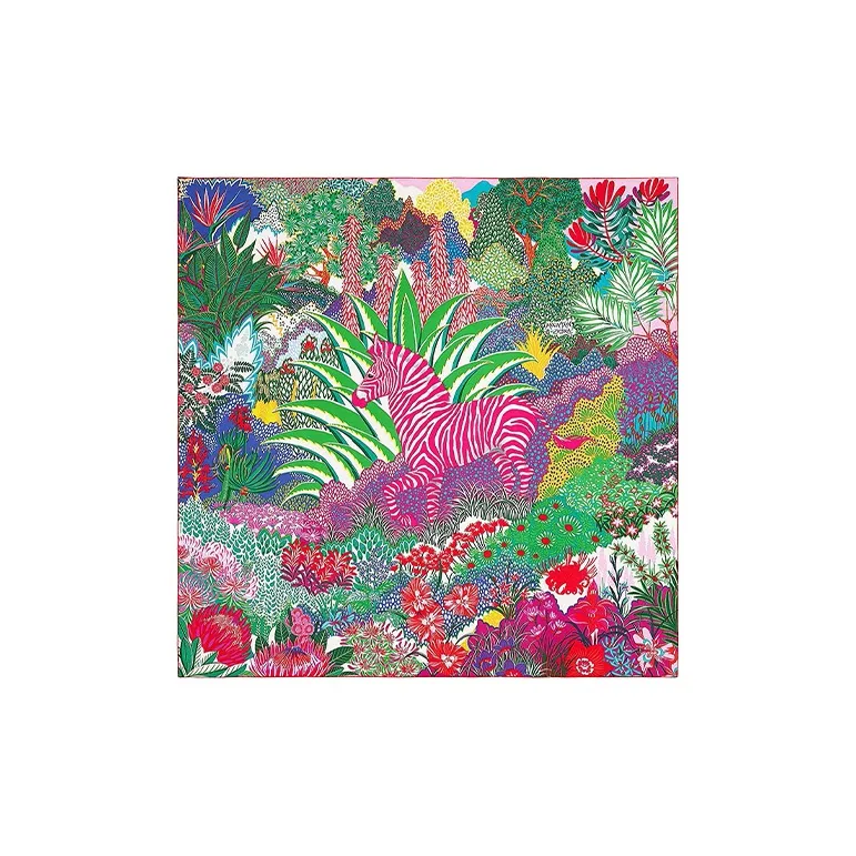 HERMES Silk Scarves Women's Peach Pink Zebra-0