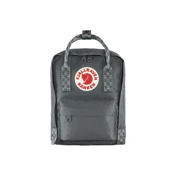 Fjallraven Polyester Backpack Mini Unisex Super Gray/Checkerboard