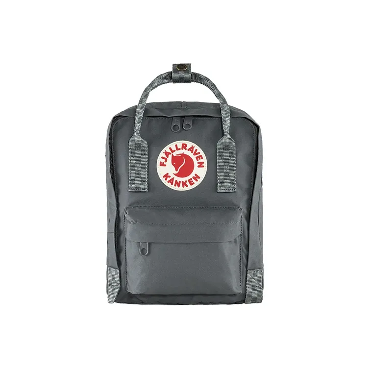 Fjallraven Polyester Backpack Mini Unisex Super Gray/Checkerboard-0