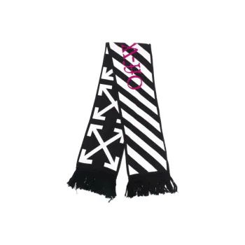 OFF WHITE Scarves Unisex Black/White